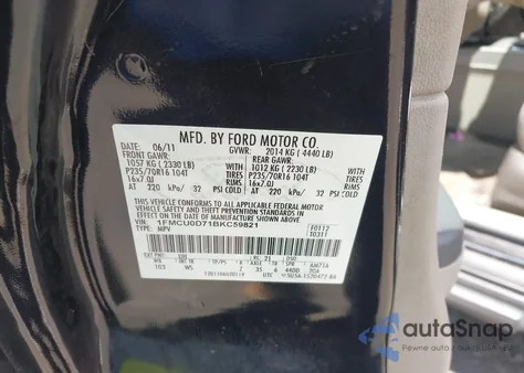 2011 Ford Escape Xlt from USA, damaged, VIN 1FMCU0D71BKC59821